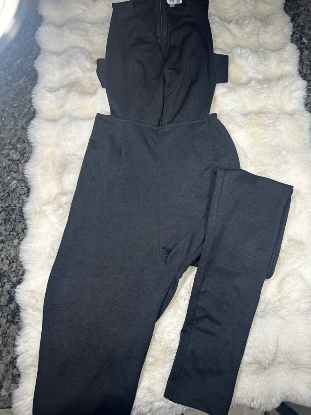Black Women's Jumpsuit - Sleek Wide-Leg Design